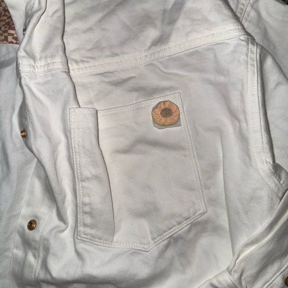 NWT Scotch & Soda White Denim Overshirt medium relaxed fit - Picture 7 of 9